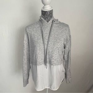 EUC Sandro Paris layered grey hoodie size 2/S